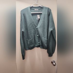 Green cardigan